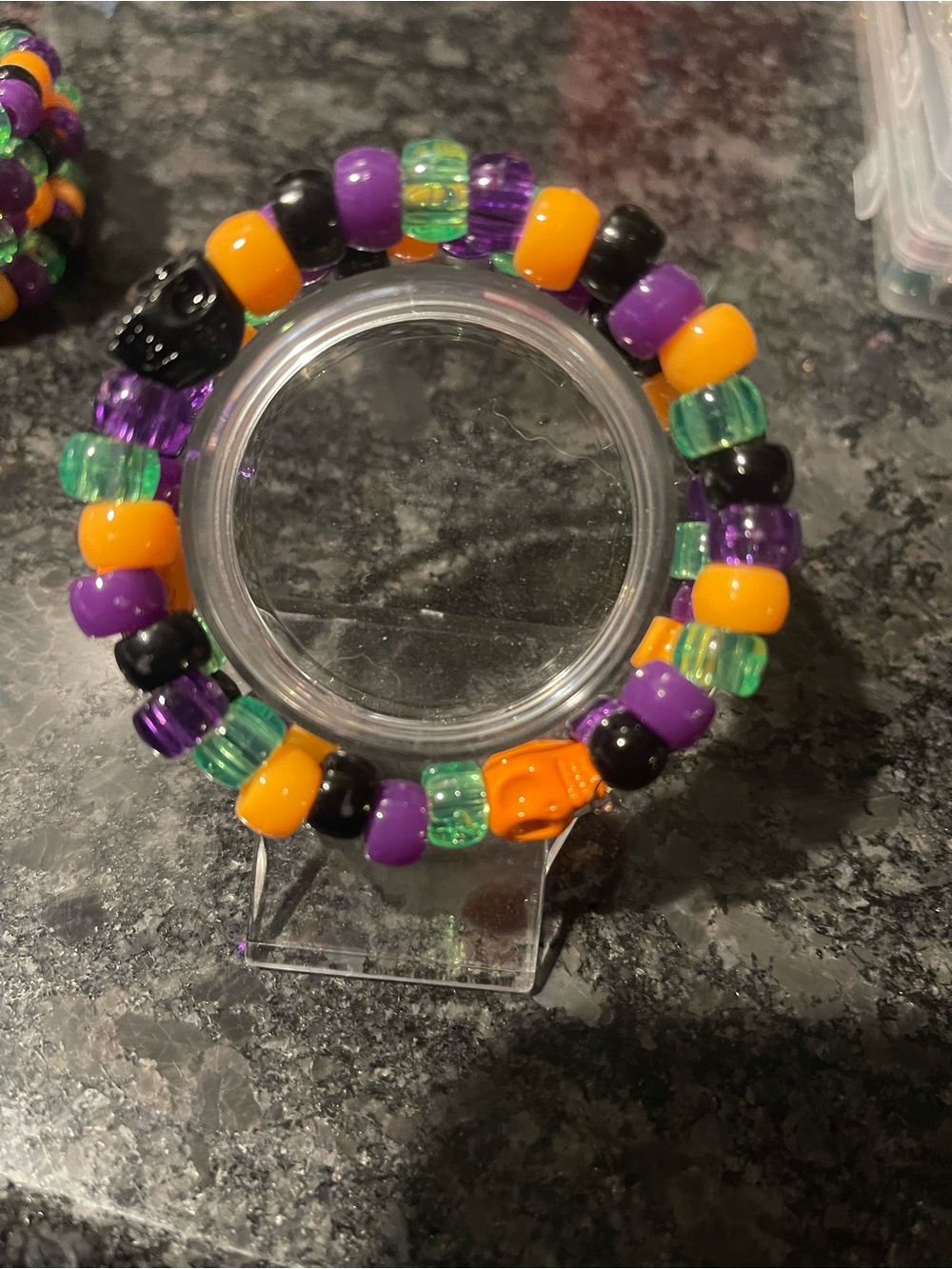 HANDMADE Halloween Skull Wrap Bead Bracelet - Choice of style